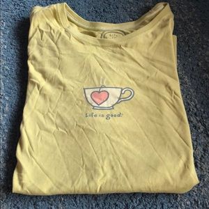 Yellow- Green Life Is Good T-shirt